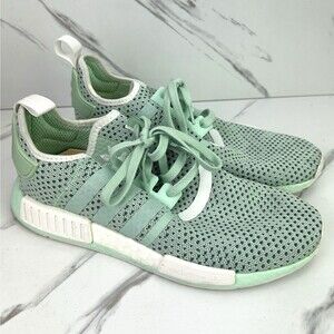 Adidas FV1739 - NMD R1 Blush Green & White Mesh Running Shoe Size 44 2/3 US 10.5